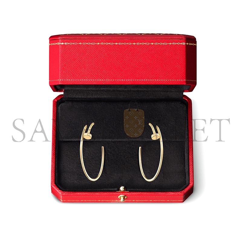CARTIER JUSTE UN CLOU HOOP EARRINGS, LARGE MODEL, DIAMONDS B8301225 CARTIER JUSTE UN CLOU HOOP EARRINGS, LARGE MODEL, DIAMONDS B8301225